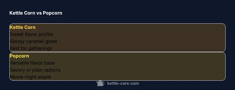 Two bowls of kettle corn and popcorn on a kitchen counter