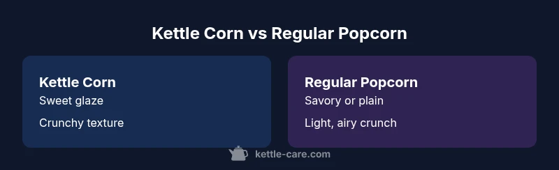 Comparison infographic of kettle corn versus regular popcorn