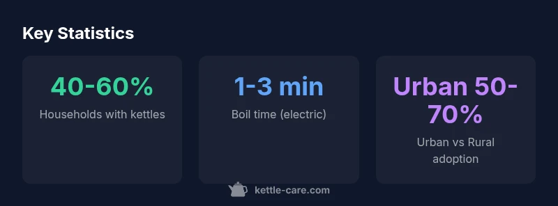 Statistical infographic of kettle use in US homes